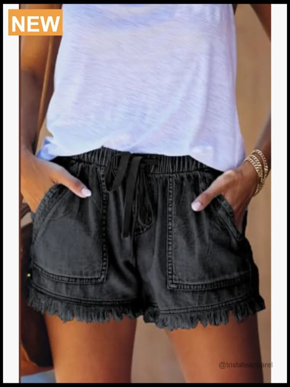 Lightweight Baggy Denim Hot Pants High Rise Drawstring Comfy Summer Shorts